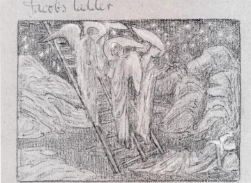 Edward Burne Jones Painting - Jacobs Ladder PreRaphaelite Sir Edward Burne Jones
